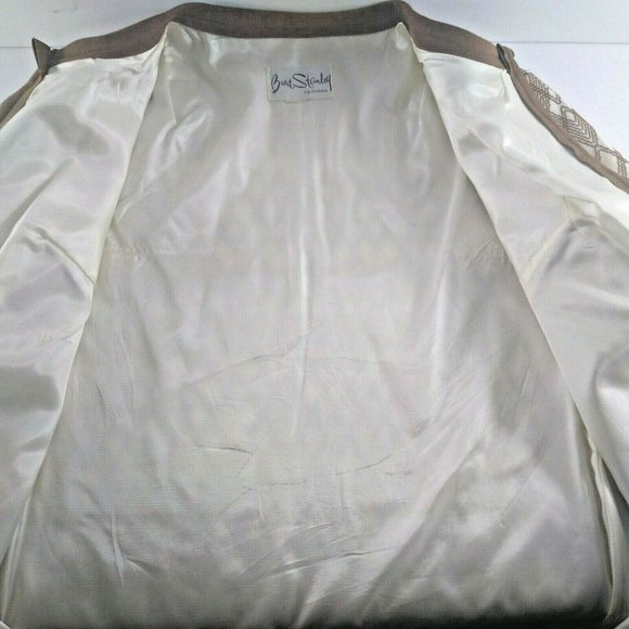 Women's VTG Swing Jacket Blazer Burt Stanley California 70s Zig Zag Stitch M/L - Picture 6 of 8